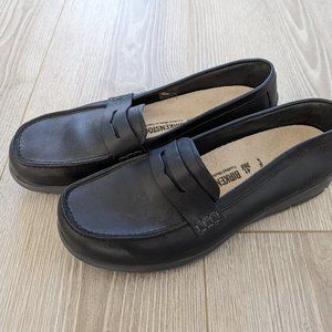 Birkenstock Black Leather Penny Loafers Rare Style